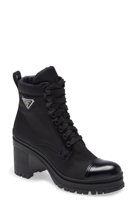 prada climb boot|Prada block heel combat boots.